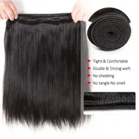 Paquets de cheveux vierges doublement étirés, cheveux humains doux et soyeux à cuticules alignées 100g, vendeurs de cheveux humains bruts brésiliens non traités