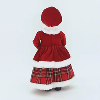 SOTE Amiable 45CM Rouge Mme Claus Figurine Décor De Noël Debout Chef Grand-Mère Poupées De Noël pour Cuisine Intérieure