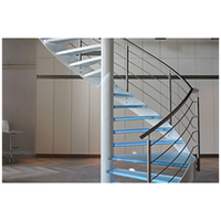 Escalera de Caracol Personalizada con Columna Central de Acero, Peldaños de Roble Macizo, Barandillas de Hierro Forjado y Acabado con Recubrimiento en Polvo
