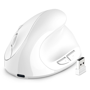 Chất Lượng Cao Siêu Mỏng Yên Tĩnh Có Thể Sạc Lại Chế Độ Kép Trắng Chuột Không Dây Cho Máy Tính Xách Tay - Product Image 1