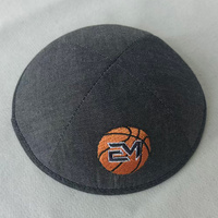 Top Kipot Demin Kippah con logotipo de oso bordado personalizar sombrero de judaísmo para boda Bar Mizvah Bar Mitzvah