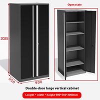 Rollbarer Werkzeugschrank mit Edelstahl-Arbeitsplatte (Seitenhaken + Rostschutzbeschichtung Inbegriffen)