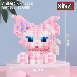 ホットセール小粒子ビルディングブロックおもちゃミニブロックアセンブリおもちゃ3Dモデルダイヤモンドレンガフィギュア