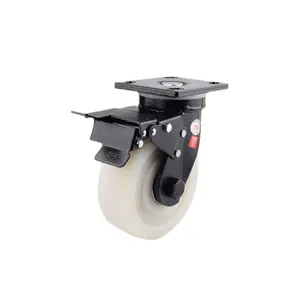 Heavy duty 750kg - 1200kg load capacity swivel Nylon castor heavy moving machine caster wheels