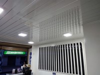 Panel de Techo de PVC Blanco Brillante de Bajo Precio YS, Lámina Personalizada de 6 m de Longitud, Insonorizada para Techos y Paredes Comerciales