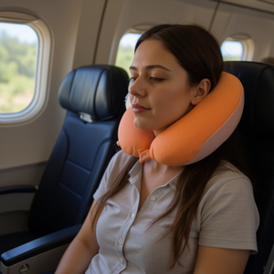 Cuscino da viaggio ILAN in memory foam per il supporto del collo, ideale per aereo, auto, treno e per dormire. - Product Image 2