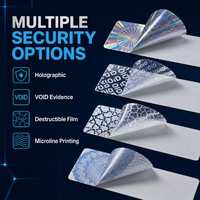 Etiqueta de Seguridad VOID de Papel Blanco de Doble Color con Residuo, Etiqueta Adhesiva VOID OPEN para Sellado de Seguridad en Papel y Cartón