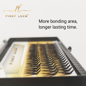 Pinky leem 20D <b>Pre</b>-<b>Made</b> <b>Fans</b> L Curl Volume <b>Pre</b> <b>Made</b> Clusters Eyelash 9- 14mm Grafting False Eyelashes Extension - Product Image 6