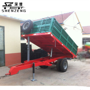 <span class=keywords><strong>Remorque</strong></span> agricole à 4 roues et double <span class=keywords><strong>essieu</strong></span> de 5 tonnes, remorques d'<span class=keywords><strong>occasion</strong></span> pour tracteurs agricoles - Product Image 1