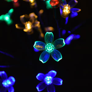 Solar Cherry <b>Tree</b> <b>Christmas</b> Flower String <b>Light</b> <b>LED</b> Cherry Blossom Garden Outdoor Path Courtyard Backyard Decoration IP65 - Product Image 6