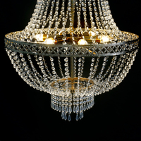 LT240009 Lustre moderne en cristal de verre de style luxe 60*80 cm Grand lustre en cristal pour salon chambre à coucher hôtel