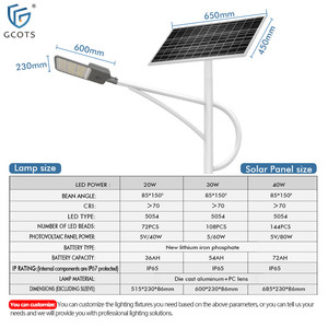 Farolas Solares LED de Aluminio Personalizadas, Impermeables IP65, de Alta Eficiencia, para Carreteras, Parques y Granjas, 6000K, 2 Años de Garantía - Product Image 3