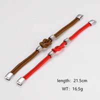 Bracelet en corde milanaise double tricotage avec fermoir magnétique en acier inoxydable, simple et polyvalent, unisexe, pour couples