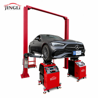 Nouveau 2026 : Combo Simulateur de Route et Élévateur de Voiture à Deux Poteaux à Plancher Libre, Solution Complète pour Garage, Table à Vibrations de Châssis et Testeur de Suspension