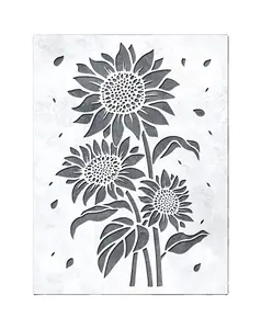 FAI DA TE Decorativo Girasole Stencil Template per la Pittura su Legno Pareti Mobili Artigianali