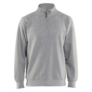 BLAKLADER - 336511579000XXL Maillot universitaire demi-zippé Gris mélangé-HOODIES DE TRAVAIL EAN 7330509904886 - Product Image 1