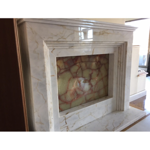 <span class=keywords><strong>Chimenea</strong></span> de mármol blanco de esquina de diseño personalizado de estilo Simple barato - Product Image 3