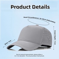 Cappellino da Baseball Leggero a 5 Pannelli, Perforato al Laser, Traspirante, ad Asciugatura Rapida, Cappello Estivo con Logo Personalizzato, Multicolore, Produzione di Fabbrica