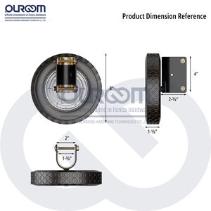 שרשרת קישור גלגלים שער פלדה מצופה אבץ פלדה עמיד סט עבור שערי הזזה התקנה קלה - Product Image 3