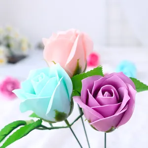 Fidanzamento romantico conservato fiore di sapone di rosa 50 pezzi scatola interna regali fiore conservato per regali di san valentino