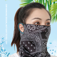 Vente en Gros Masque de Cyclisme Personnalisé Anti-UV Respirant d'Été à Motif Géométrique pour Extérieur, Bandana Cache-Cou Écharpe Protection Solaire