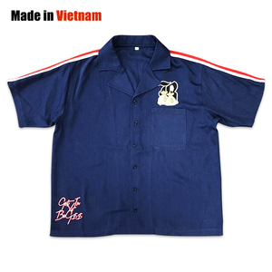 Venta al por mayor personalizado 100% algodón Streetwear trajes casuales diseño bordado Logo camisas Casuales - Product Image 1