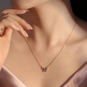 Joyería fina, collares de Estrellas de Plata de Ley 925, dos hexagramas dobles, collares chapados en oro con diamantes para mujer - Product Image 4