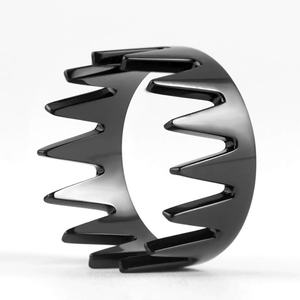 แหวนไทเทเนียมดีไซน์เรียบง่าย ชุบสีดำแบบสุญญากาศ เครื่องประดับฮิปฮอปสำหรับผู้ชายและผู้หญิง เหมาะสำหรับงานหมั้น งานปาร์ตี้ งานครบรอบ รับผลิตแบบ ODM - Product Image 5