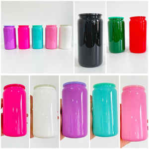 USA Warehouse 50pack Macaron Sublimation16oz Verre Canette <span class=keywords><strong>Verres</strong></span> <span class=keywords><strong>à</strong></span> <span class=keywords><strong>Bière</strong></span> Tasse avec Couvercles Tasse <span class=keywords><strong>à</strong></span> Café avec Straw-116OZSOLID02 en Plastique - Product Image 4