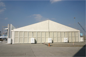 Tente de réception extérieure transparente 12x24m pour 100 personnes, idéale pour événements, mariages, fêtes, avec structure noire - Product Image 5