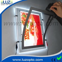 Cadre de lumière de photo suspendu Cadres de photo rétroéclairés lumineux Led Planches lumineuses en cristal minces Boîte à lumière acrylique pour l'immobilier