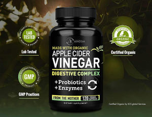 Oem/odm การสูญเสียน้ำหนัก ACV แคปซูลแอปเปิ้ลไซเดอร์น้ำส้มสายชูแคปซูลยาระงับความอยากอาหารแอปเปิ้ลไซเดอร์แคปซูลวิตามินเอนไซม์ - Product Image 3