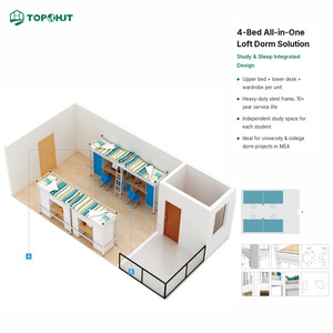 Estructura de Cama Metálica de Acero Laminado en Frío Integrada para Alojamiento Universitario, W4480 X D900 X H2080MM, para Evaluación de Licitaciones - Product Image 5