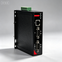 PC Industrial Integrado para Montaje en Riel DIN Cloudlink con 4 Puertos de Red RS232/485 y Múltiples Puertos Seriales para Control Industrial
