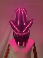 Masque de casque de moto LED lumineux style cowboy, masque intégral multicolore RVB lumineux style chapeau de cowboy