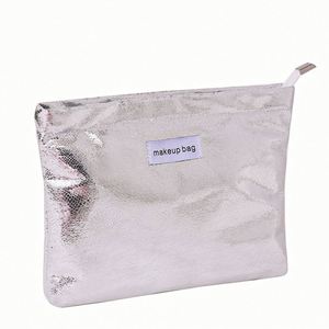 Factory Direct New Fashion Zipper Flash Simple Portable <b>for</b> <b>Storage</b> Large Capacity Hand-held <b>Makeup</b> Bag - Product Image 5