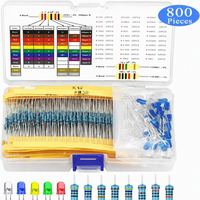 Pack de 800 résistances à film métallique + kit LED 5 mm, tolérance 1 %, composants électroniques 101M, fabriqués en Chine