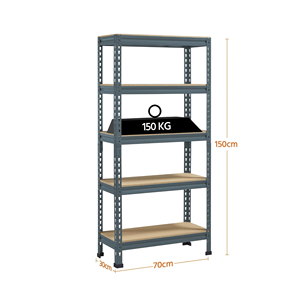 Estantes de almacenamiento de metal de almacén de servicio pesado ligero Estantes Unidad de estantería de <span class=keywords><strong>acero</strong></span> ajustable de fábrica Unidad de bajo costo - Product Image 3