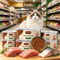 Vente en gros usine : Nourriture humide pour chat en conserve, 85 grammes, thon et morue en gelée, naturelle, riche en protéines, renforce l'immunité, personnalisable, marque propre, facile à utiliser