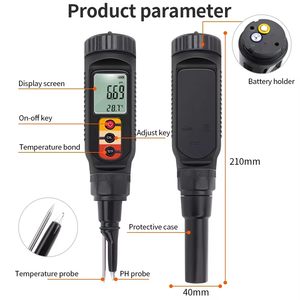Toprak et ekmek ve meyve için yeni gıda PH test cihazı dijital termometre - Product Image 2
