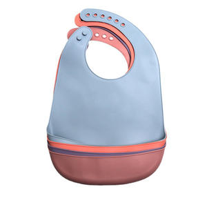 Soft Silicone <b>Feeding</b> <b>Bibs</b> for Babies Waterproof Drool <b>Bibs</b> Easy to Wash and Quick Dry - Product Image 1