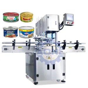 Fully Automatic Aluminum Can Sealer Machine Food Easy Open Can Lid Sealing Machine