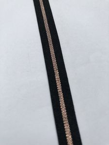 Bán Buôn Giá Thấp Polyester Nylon 1Cm Dệt Đàn Hồi Với Kim Loại Sọc Ở Trung Vải Cho Áo Khoác Sử Dụng - Product Image 3