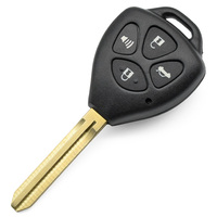 Télécommande de remplacement pour serrurier automobile, 4 boutons, lame vierge noire non coupée, pour clé de voiture