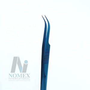 Pince à cils incurvée classique Pince à cils à 45 degrés et 90 degrés Points pointus Poignée forte Accessoires de cils durables - Product Image 6