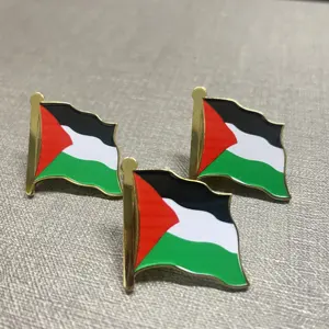 Benutzer definierte palä stine nsische Metall Handwerk Emaille Abzeichen Land Flagge Weiche Emaille Souvenirs Palästina Pins