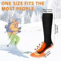 Chaussettes de ski chaudes d'hiver pour femmes auto-chauffant infrarouge lointain anti-dérapant motif imprimé manchette tricotée Logo charge bas chauffant