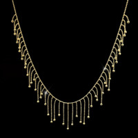 Collier en or LUMINA Jewelry Fashion Charm, chaîne en dentelle, chaîne de clavicule Au750 pour femmes, collier en dentelle en or pur 18 carats