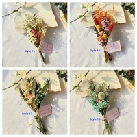 Buket Bunga Kering Mini Alami Dekorasi Dinding Pernikahan Boho Rangkaian Vas Dekorasi Rumah Kapas Lamaran Pengiring Pengantin Hari Ibu Paskah