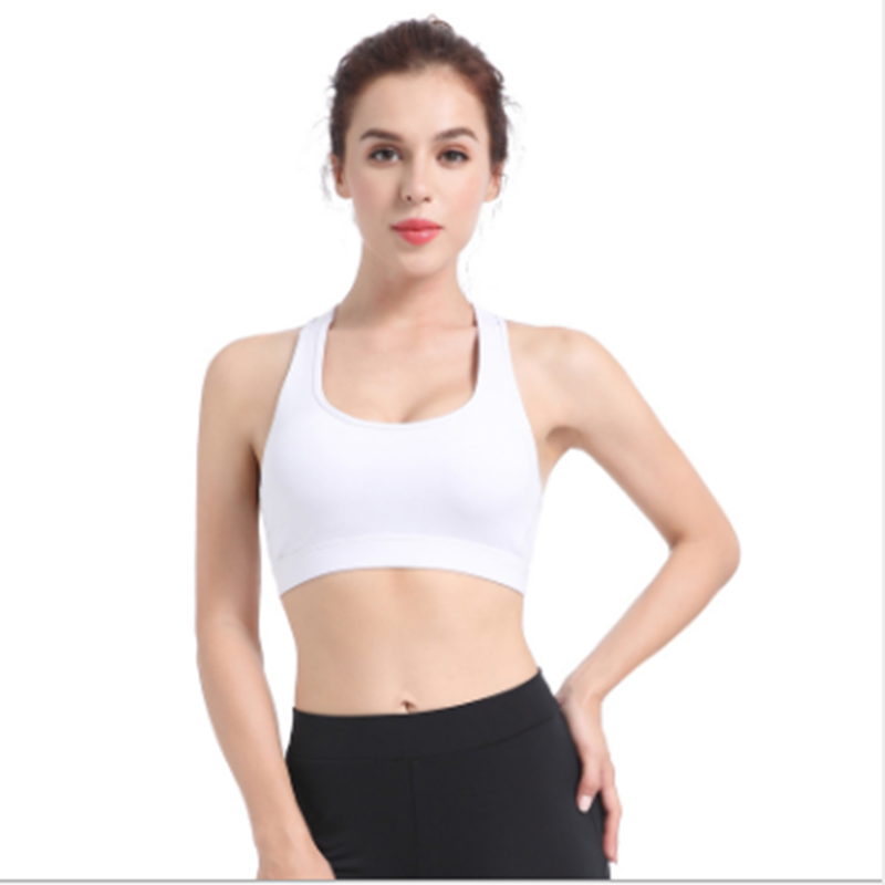Women's High Strength Support Running Bra Breathable Fitness Yoga Sports Underwear without Steel Ring Gathered Design